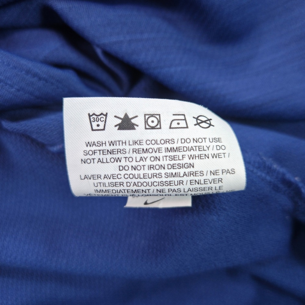 Nike Dri-FIT Quarter Zip Women Medium Blue Polyester Long Sleeve Athletic Top - Picture 7 of 10
